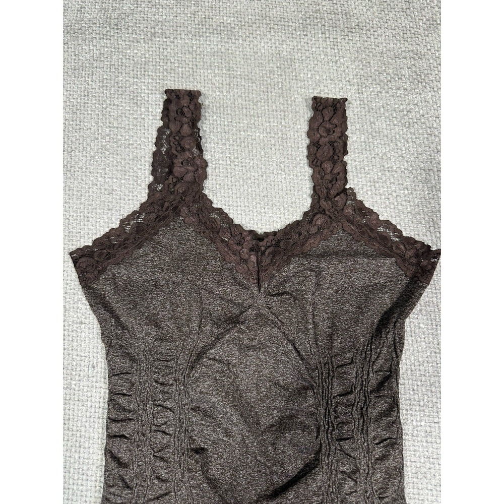 M Rena Cami Womens O/S Tank Top Lace Trim Coquette Bella Swan Y2K Made in USA - Picture 3 of 8